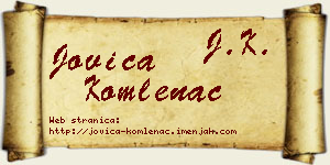 Jovica Komlenac vizit kartica